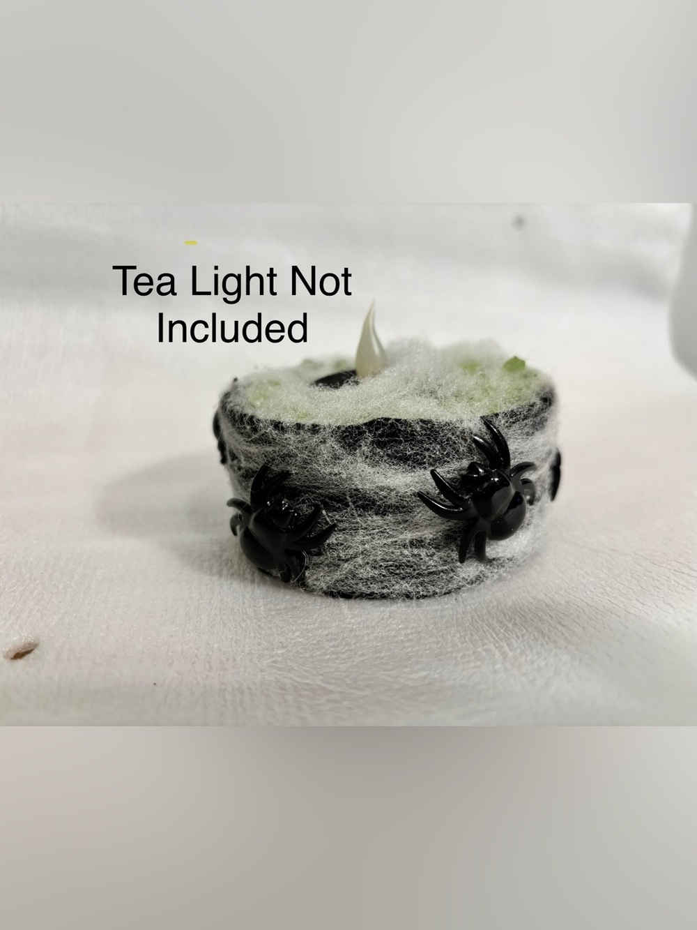 Halloween tea light holder spiders